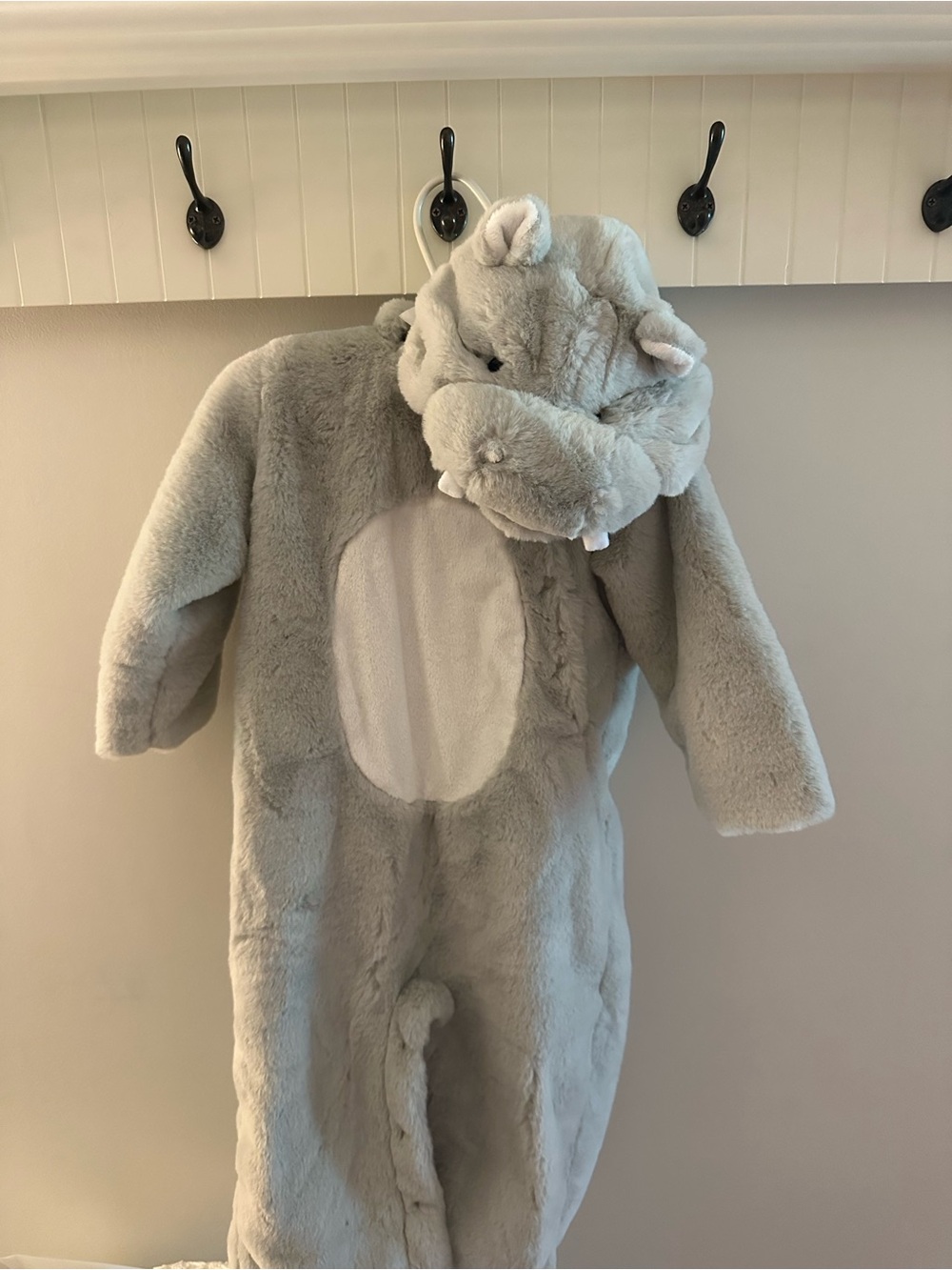 Pottery Barn baby Gray Hippo Hooded Plush costume